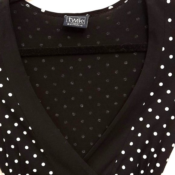 Black and White Polka Dot Dress by Simons Size S - Picture 4 of 7
